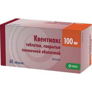 КВЕНТИАКС 100МГ. №60 ТАБ. П/П/О /KRKA/ КВЕНТИАКС 100МГ. №60 ТАБ. П/П/О /KRKA/