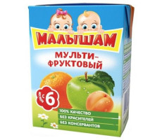МАЛЫШАМ НЕКТАР (СОК) 200МЛ. МУЛЬТИФРУКТ МЯК. 8+МЕС. (ФРУТОНЯНЯ)