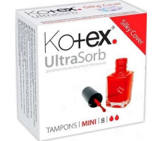 КОТЕКС ТАМПОНЫ МИНИ №8 СИЛКИ КОВЕР УЛЬТРА СОРБ [KOTEX]