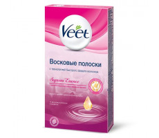 ВИТ ПОЛОСКИ ВОСКОВЫЕ Д/ДЕПИЛ. БАРХ.РОЗА БИКИНИ №14+САЛФЕТКИ №4 [VEET]