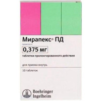 МИРАПЕКС ПД 0,375МГ. №10 ТАБ.ПРОЛОНГ. /БЕРИНГЕР/