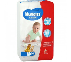 ХАГГИС ПОДГУЗНИКИ КЛАССИК 4 7-18КГ №14 МАКСИ [HUGGIES]