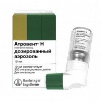 АТРОВЕНТ Н 20МКГ/ДОЗА 200ДОЗ 10МЛ. АЭРОЗОЛЬ /БЕРИНГЕР/