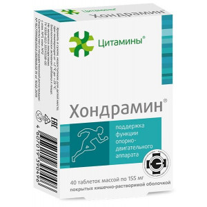 ЦИТАМИНЫ ХОНДРАМИН КЛАССИК 155МГ. №40 (20Х2) ТАБ. /ГЕРОФАРМ/ ЦИТАМИНЫ ХОНДРАМИН КЛАССИК 155МГ. №40 (20Х2) ТАБ. /ГЕРОФАРМ/