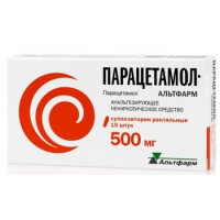 ПАРАЦЕТАМОЛ-АЛЬТФАРМ 500МГ. №10 СУПП. РЕКТ. /АЛЬТФАРМ/