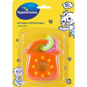 КУРНОСИКИ ИГРУШКА-ПОГРЕМУШКА ДИНЬ-ДОН /АРТ.21370/
