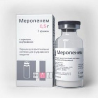 МЕРОПЕНЕМ 500МГ. №1 ПОР. Д/Р-РА Д/В/В ФЛ. /КРАСФАРМА/