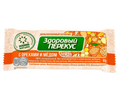 ЗДОРОВЫЙ ПЕРЕКУС БАТОНЧИК МУЛЬТИЗЛАК. ОРЕХ+МЕД 60Г.