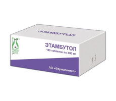 ЭТАМБУТОЛ 400МГ. №100 ТАБ. /ФАРМАСИНТЕЗ/