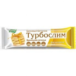 ТУРБОСЛИМ БАТОНЧИК Д/ПОХУД. ВАНИЛЬНОЕ ПЕЧЕНЬЕ 50Г. №1 /ЭВАЛАР/