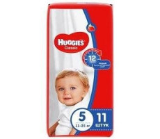 ХАГГИС ПОДГУЗНИКИ КЛАССИК 5 11-25КГ №11 [HUGGIES]