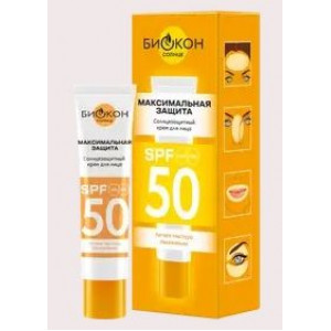 БИОКОН КРЕМ Д/ЛИЦА Д/БЕЗОПАС. ЗАГАРА SPF-50 25МЛ.