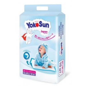 ЙОКОСАН ПЕЛЕНКИ ДЕТ. 60Х90 №10 [YOKOSUN]