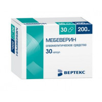 МЕБЕВЕРИН 200МГ. №30 КАПС.ПРОЛОНГ.ВЫСВ. /ВЕРТЕКС/