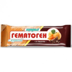 ГЕМАТОГЕН НАРОДНЫЙ С КУРАГОЙ В ГЛАЗУРИ 40Г.