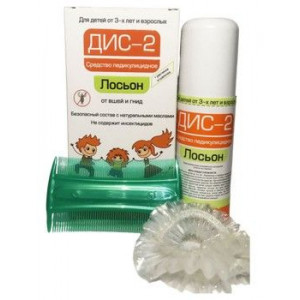 ДИС-2 ЛОСЬОН ОТ ВШЕЙ/ГНИД 100МЛ. Д/ДЕТЕЙ ОТ 3Х ЛЕТ+РАСЧЕСКА И ШАПОЧКА