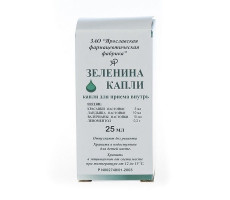 ЗЕЛЕНИНА КАПЛИ 25МЛ. №1 ФЛ. /ЯРОСЛАВСКАЯ ФФ/
