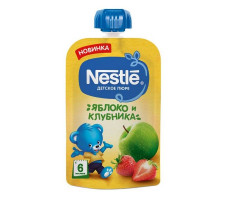 НЕСТЛЕ ПЮРЕ 90Г. ЯБЛОКО+КЛУБНИКА ПАУЧ [NESTLE]