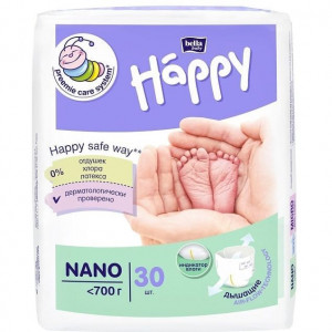 ХЭППИ ПОДГУЗНИКИ Д/НЕДОНОШ. НАНО 0,7КГ №30 [BELLA HAPPY]