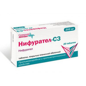 НИФУРАТЕЛ-СЗ 200МГ. №20 ТАБ. П/П/О НИФУРАТЕЛ-СЗ 200МГ. №20 ТАБ. П/П/О