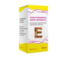 АЛЬФА ТОКОФЕРОЛА АЦЕТАТ 300МГ/МЛ. 50МЛ. №1 Р-Р Д/ПРИЕМА ВНУТРЬ (ВИТАМИН Е) /ТУЛЬСКАЯ ФФ/