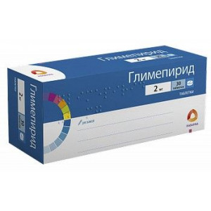 ГЛИМЕПИРИД 2МГ. №30 ТАБ. /РАФАРМА/ ГЛИМЕПИРИД 2МГ. №30 ТАБ. /РАФАРМА/