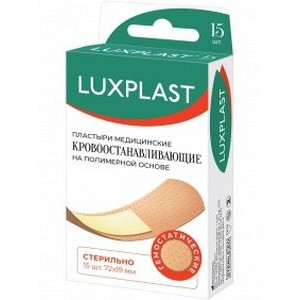 ЛЮКСПЛАСТ ЛЕЙКОПЛАСТ. БАКТЕР. №15 КРОВООСТ. ПОЛИМЕР.ТЕЛЕСН. [LUXPLAST]