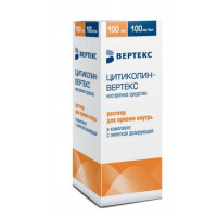 ЦИТИКОЛИН-ВЕРТЕКС 100МГ/МЛ. 100МЛ. №1 Р-Р Д/ПРИЕМА ВНУТРЬ ФЛ. /ВЕРТЕКС/