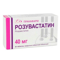 РОЗУВАСТАТИН 40МГ. №30 ТАБ. П/П/О /ПРАНАФАРМ/