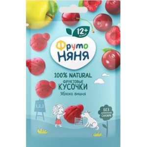 ФРУТОНЯНЯ ФРУКТОВЫЕ КУСОЧКИ ЯБЛОКО+ВИШНЯ 15Г. 12+МЕС. ФРУТОНЯНЯ ФРУКТОВЫЕ КУСОЧКИ ЯБЛОКО+ВИШНЯ 15Г. 12+МЕС.