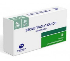 ЭЗОМЕПРАЗОЛ КАНОН 20МГ. №28 КАПС. КШ/РАСТВ. /КАНОНФАРМА/
