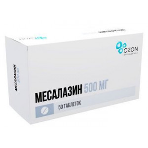 МЕСАЛАЗИН 500МГ. №50 ТАБ.КШ/РАСТВ. П/О /ОЗОН/ МЕСАЛАЗИН 500МГ. №50 ТАБ.КШ/РАСТВ. П/О /ОЗОН/