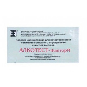 АЛКОТЕСТ-ФАКТОР М ТЕСТ-ПОЛОСКА НА АЛКОГОЛЬ №1